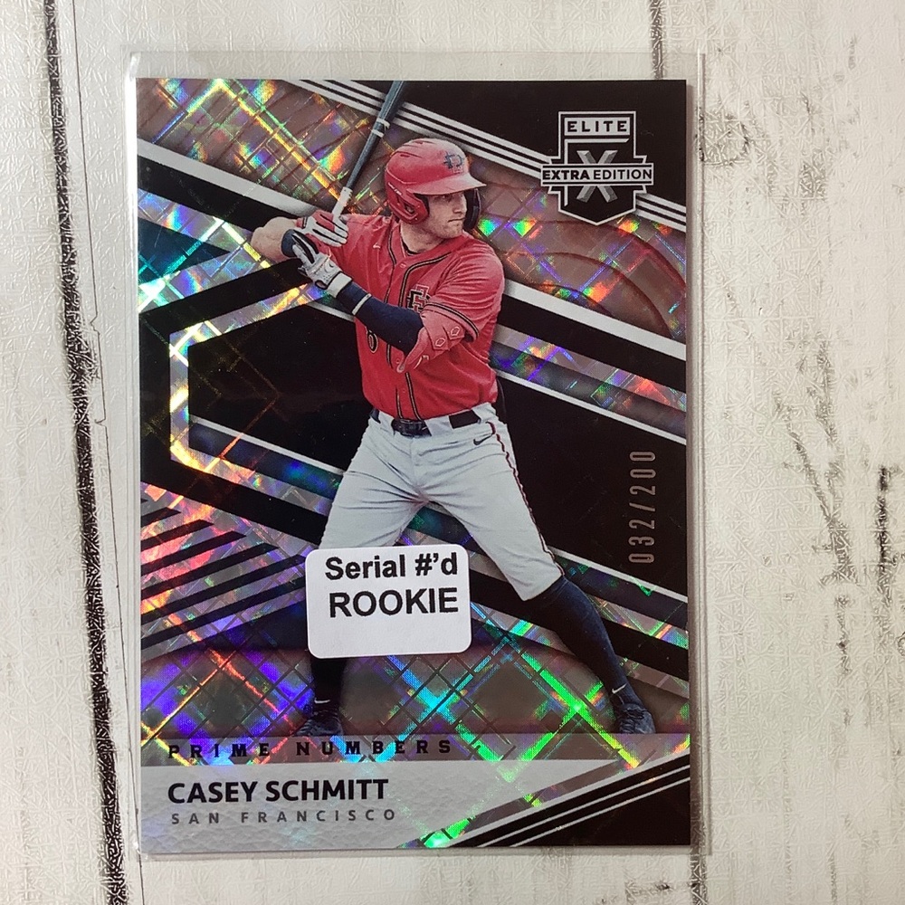 2020 Panini Elite Extra Edition Casey Schmitt Baseball Card 032/200